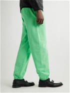 Stussy - Tapered Cotton-Jersey Sweatpants - Green