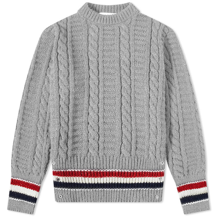 Photo: Thom Browne Cable Donegal Crew Knit