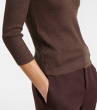 Vince Ribbed-knit cashmere and silk sweater