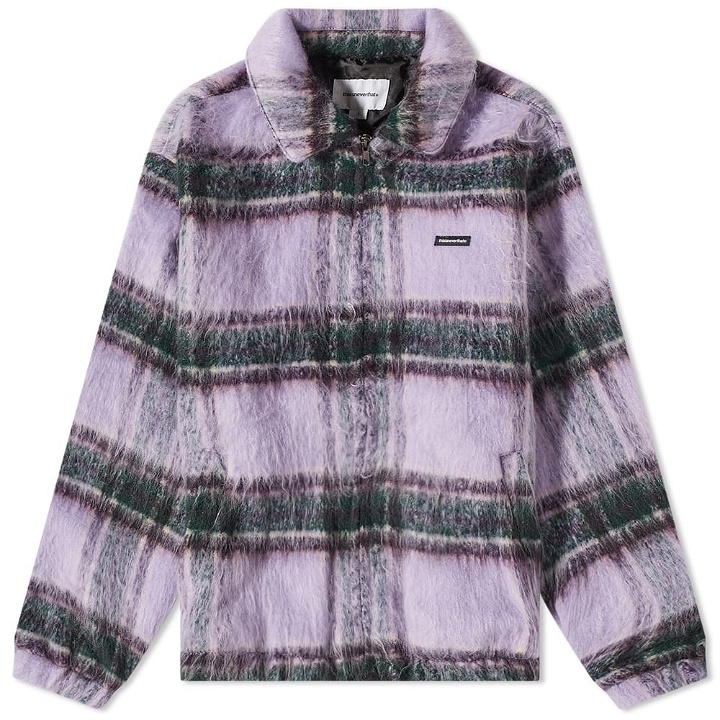 Photo: thisisneverthat Men's Brushed Check Zip Jacket in Lavender