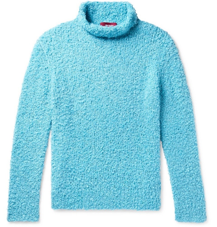 Photo: Sies Marjan - Bas Oversized Bouclé Rollneck Sweater - Blue