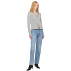 TOTEME Gray Fine Knit Cardigan