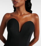 Bottega Veneta Strapless wool midi dress