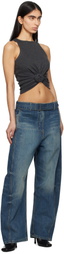 Magda Butrym Gray Knotted Tank Top