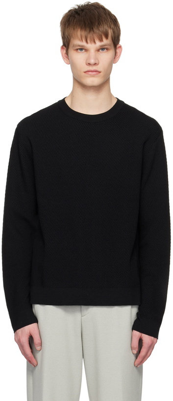 Photo: Solid Homme Black Diagonal Detail Sweater