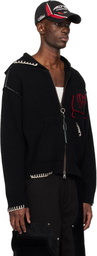 Andersson Bell Black Heart Logo Zip-Up Hoodie