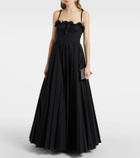 Giambattista Valli Ruched pleated cotton gown
