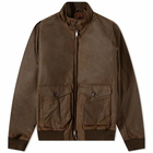 Baracuta Men's G9 Waxed Harrington Jacket in Deep Moss