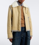 Loewe Shearling-trimmed leather jacket