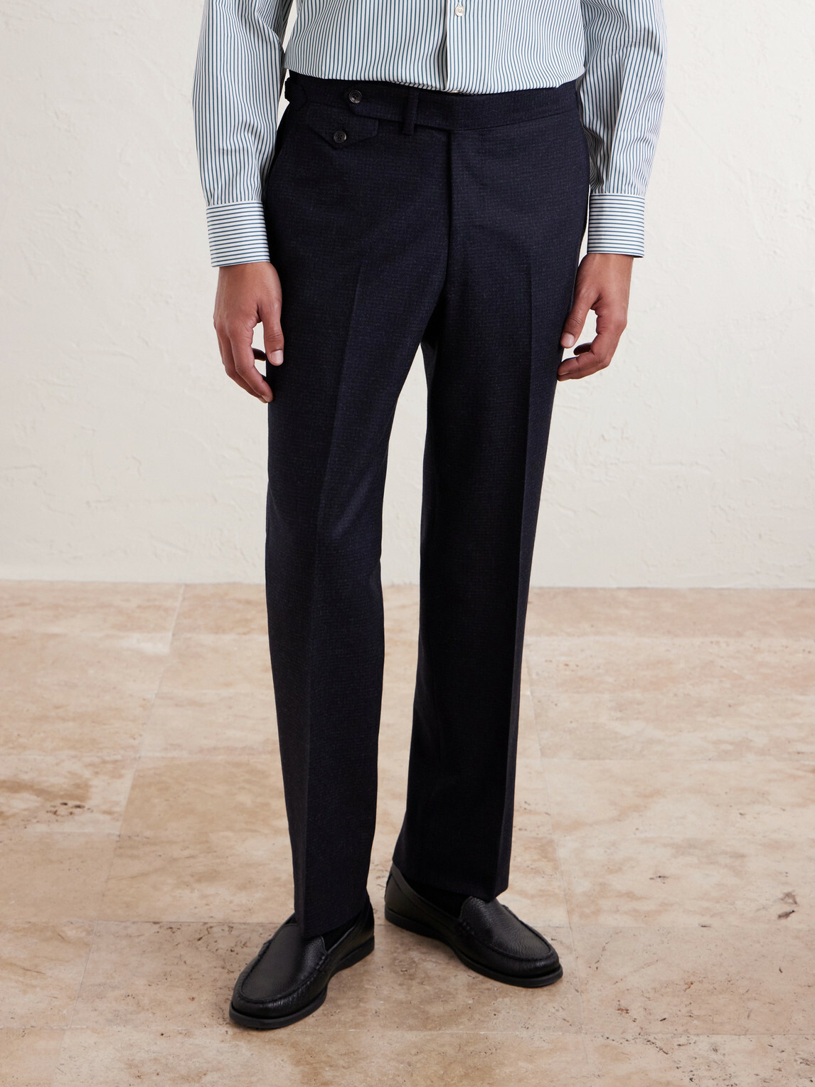 J. Mueser - Waverly Straight-Leg Virgin Wool Suit Trousers - Blue