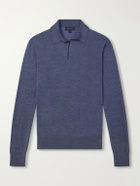 SEASE - Lasca Virgin Wool Polo Sweater - Blue