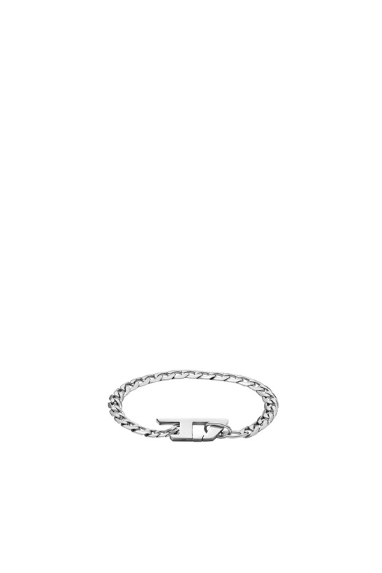 Photo: Diesel Stainless steel chain bracelet - Bracelets - Unisex - Silver