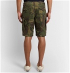 Polo Ralph Lauren - Camouflage-Print Herringbone Cotton Cargo Shorts - Green