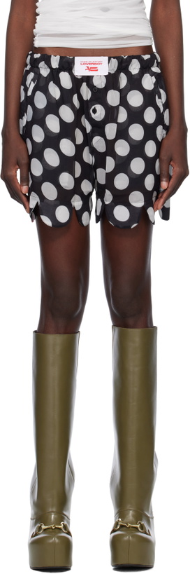 Photo: Charles Jeffrey LOVERBOY Black & White Scalloped Boxer Shorts