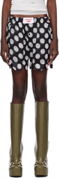 Charles Jeffrey LOVERBOY Black & White Scalloped Boxer Shorts