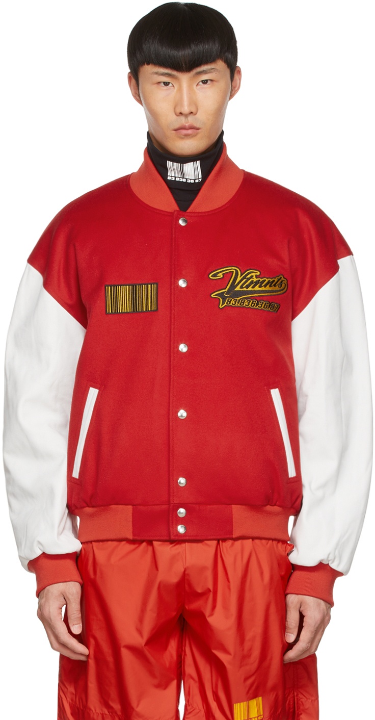 Photo: VTMNTS Red Wool Bomber Jacket