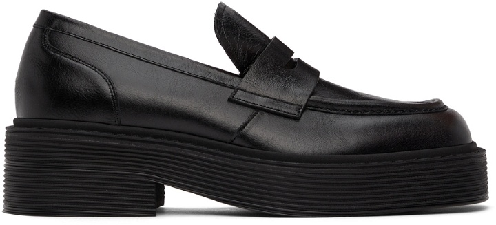 Photo: Marni Black Leather Penny Loafers
