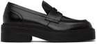 Marni Black Leather Penny Loafers