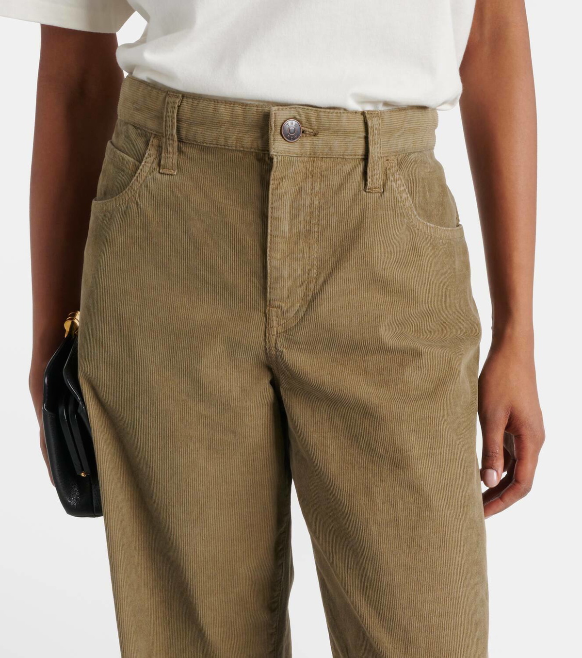 【The Row】 Eglittaコットンコーデュロイワイドレッグパンツ The Row Eglitta cotton corduroy wide-leg pants The Row