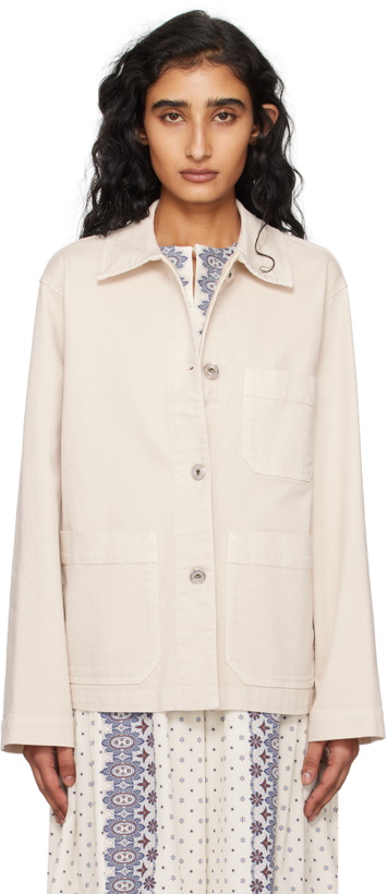 Photo: Weekend Max Mara Off-White Classe Denim Jacket