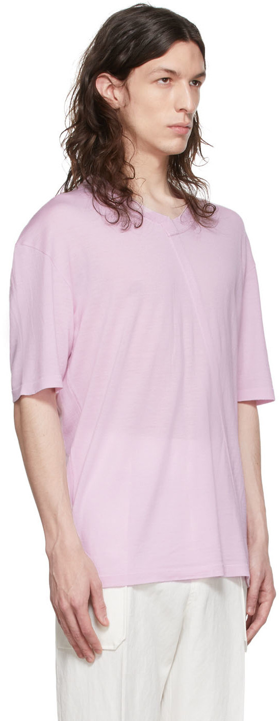 Ermenegildo Zegna Couture Pink Wool T-Shirt