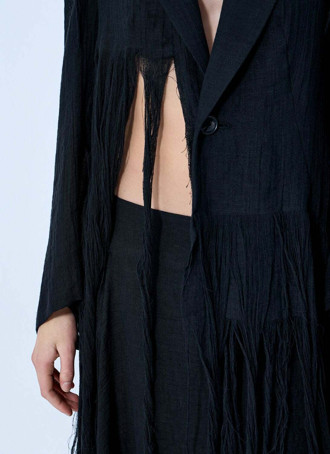 Yohji Yamamoto Frayed Hem Blazer