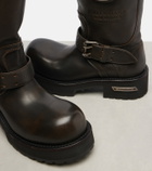 Balenciaga Venom debossed leather boots