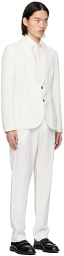 Emporio Armani Off-White Notched Lapel Suit