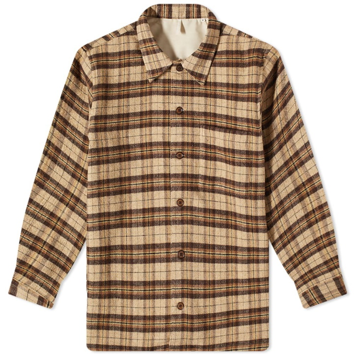 Photo: Sunflower Men's Spacey Check Overshirt in Brown