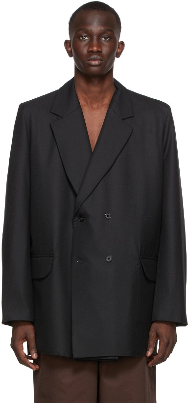 Photo: Camiel Fortgens Black Double-Breasted Suit Blazer