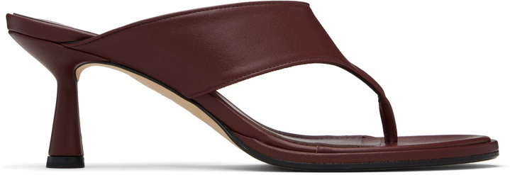 Photo: Aeyde Burgundy Olenna Thong Heeled Sandals