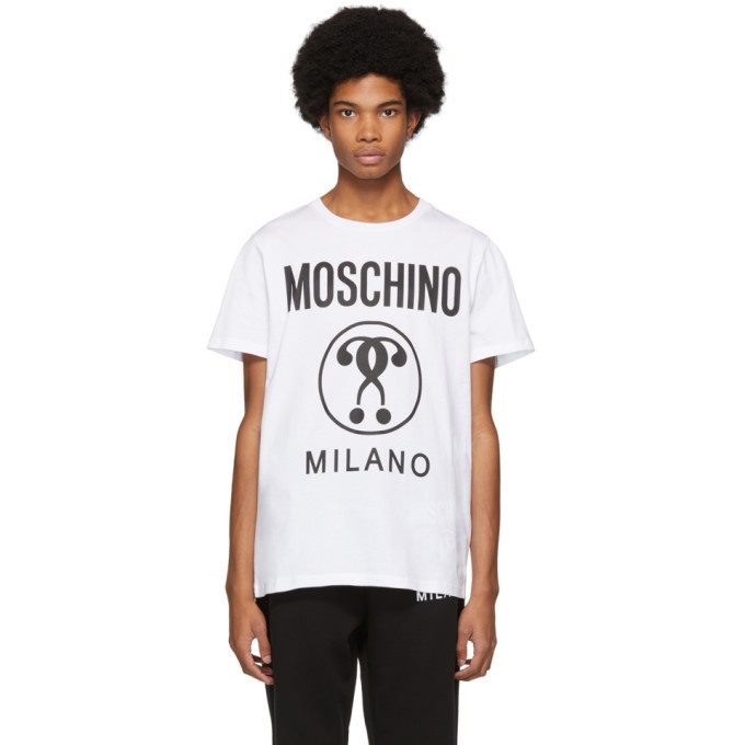 Photo: Moschino White Double Question Mark T-Shirt