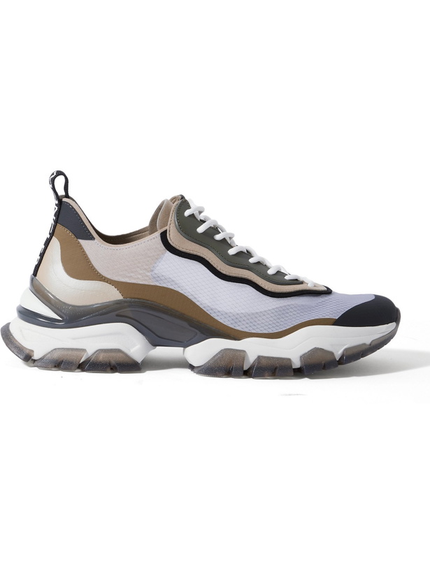 Photo: MONCLER - Leave No Trace Leather, Suede and Ripstop Sneakers - Neutrals
