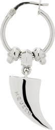 McQueen Silver Tiger Claw Single Hoop Earring