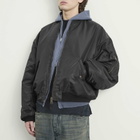 Balenciaga Men's Nylon Satin Bomber Jacket in Black