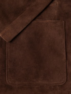 ssstein - Panelled Suede Blazer - Brown