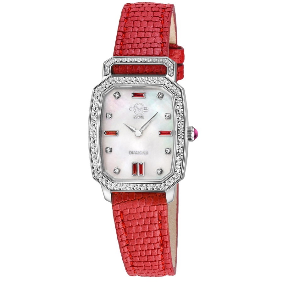 GV2 by Gevril Pavia Diamond Mother of Pearl Dial Ladies Watch 13405