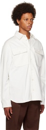 Jil Sander White Oversized Denim Shirt