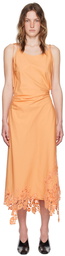 Acne Studios Orange Wrap Maxi Dress