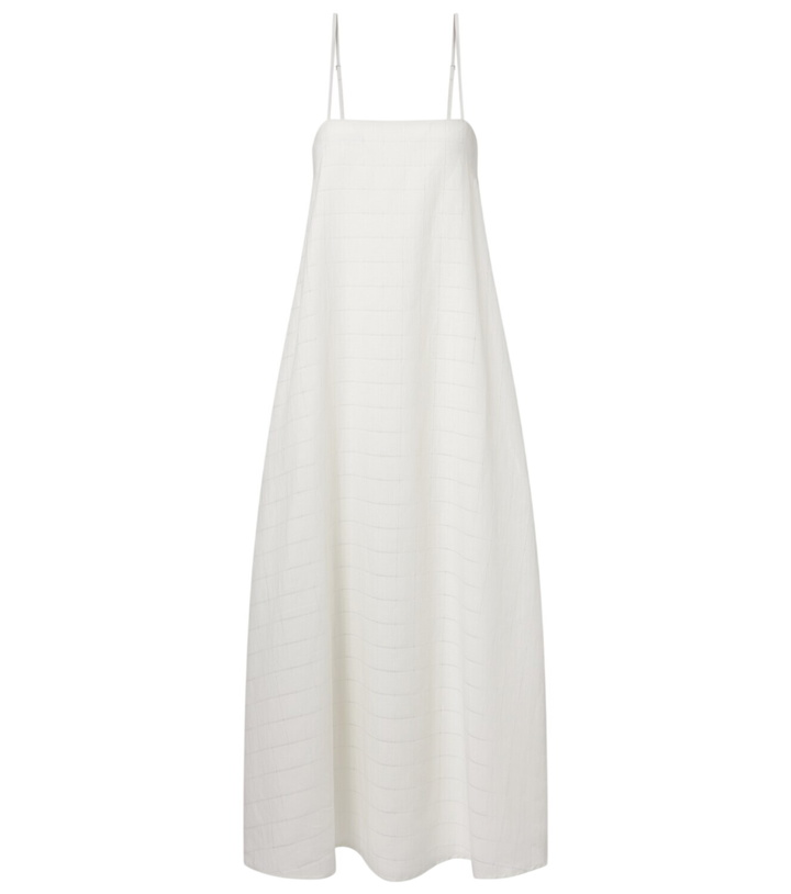 Photo: Asceno Melfi checked linen and cotton maxi dress