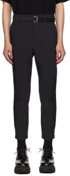 sacai Black Matte Trousers