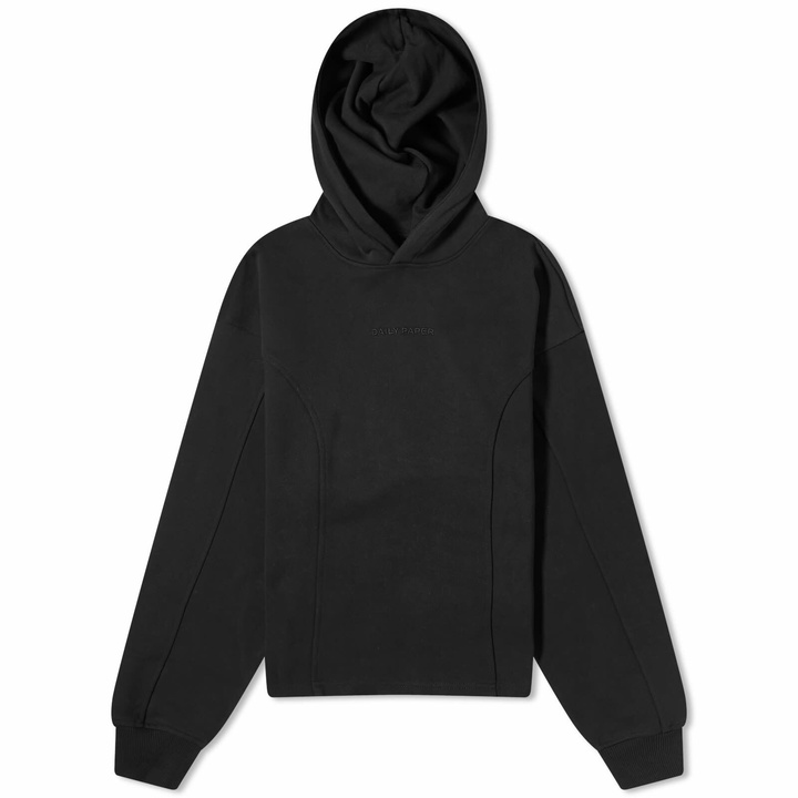 Photo: Daily Paper Women's Zoe Open Back Hoodie in Black