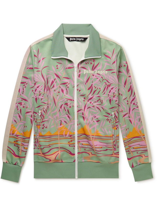 Photo: Palm Angels - Lagoon Slim-Fit Printed Tech-Jersey Track Jacket - Multi