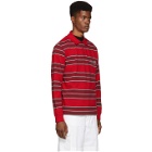 Martine Rose Red and Green Polo Shirt