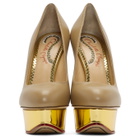Charlotte Olympia Tan Dolly Platform Heels