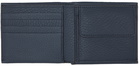 Burberry Navy Grained Calfskin Bifold Wallet