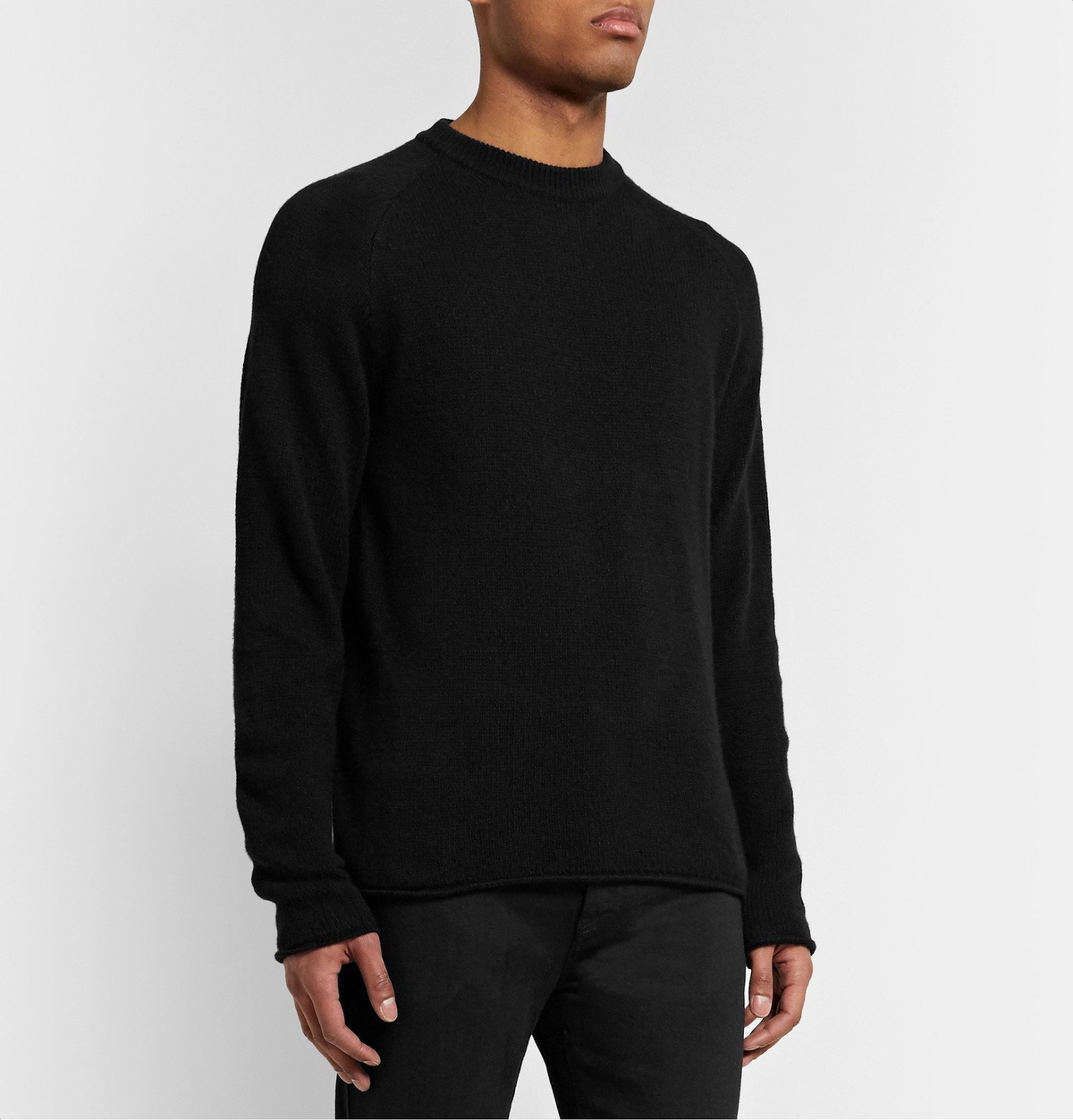 THE ROW Cashmere x wool Long sleeve knit tops black S