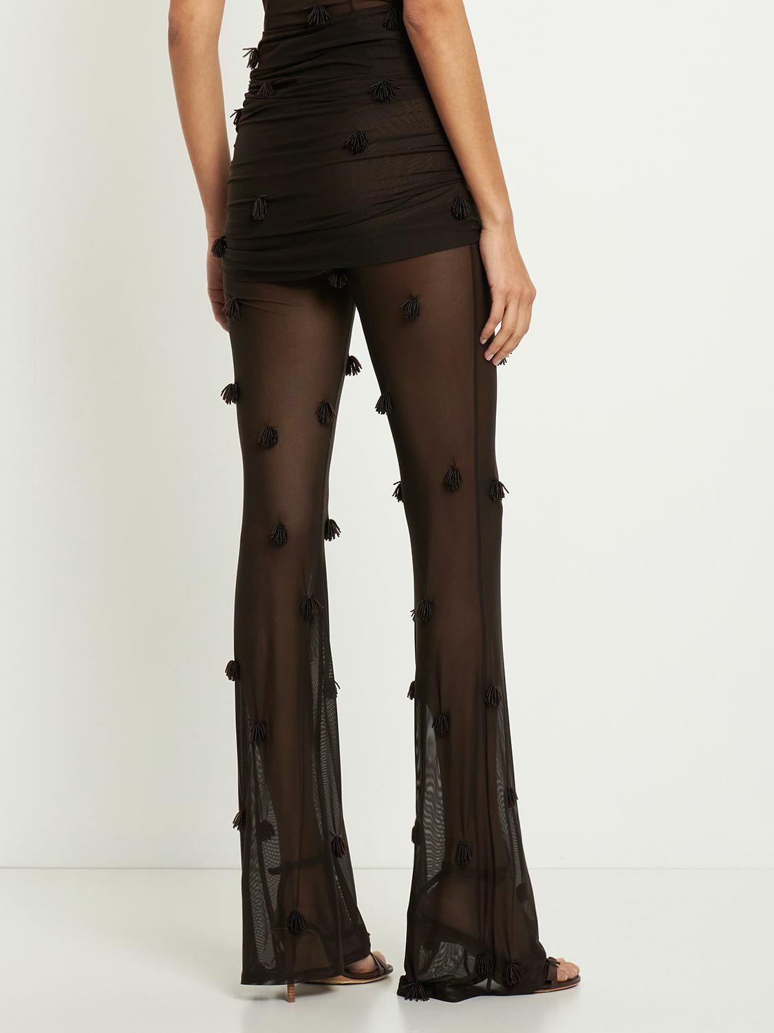 JACQUEMUS - Le Pantalon Espelho Beaded Mesh Pants Jacquemus