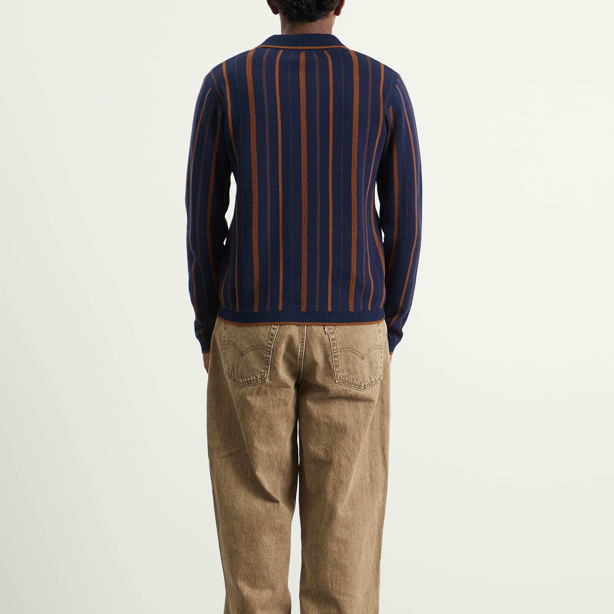 Percival Men's Citation Knitted Football Shirt in Navy
