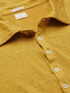 Massimo Alba - Filicudi Slim-Fit Linen-Jersey Polo Shirt - Yellow